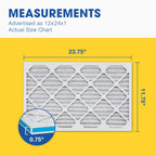 Aerostar 12x24x1 MERV 8 Air Filter, 4 Count, ACTUAL SIZE (11.75 x 23.75 x 0.75), HVAC, Air Conditioning & Furnace Filter Captures Dust, Lint & Pollen (MPR 600 / FPR 5), Made in USA