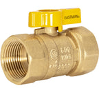 Eastman 1 Inch FIP Straight Gas Ball Valve with 1/4-Turn Handle, Brass Plumbing Fitting, 60013