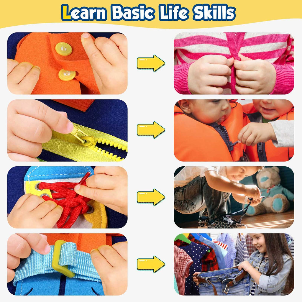 Winblo Toddler Busy Board - Montessori Toys for Toddler Boy Birthday Gift, Educational Learning Sensory Busy Book for Toddler Boys, Toddlers Activities Toy for Airplane Car Travel