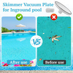 OJP SP1106 Pool Skimmer Vacuum Plate and 1-1/2 Inch Pool Spiral Wound Vacuum Hose Cuff for Hayward 1082 SP1084 SP1085 SP1075, In-Ground Pool Skimmer Basket Vac Vacuum Hose Cover Plate Replacement