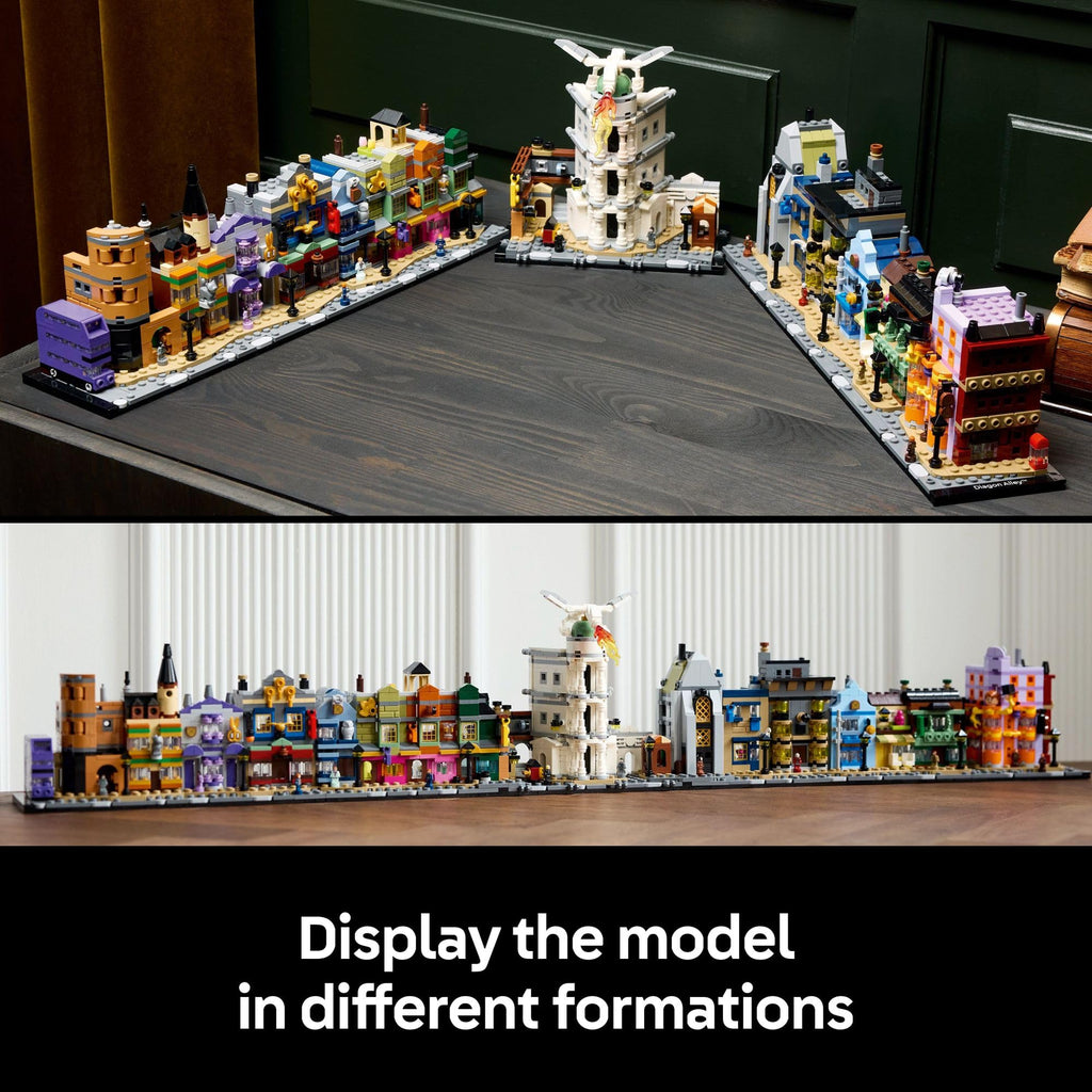 LEGO Harry Potter Diagon Alley Wizarding Shops Building Set for Adults - Collectible Kit for Harry Potter Fans with 12 Microfigures - Gift for Christmas - 76444