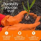 Inspire Heavy Duty Orange Nitrile Gloves | ULTRA 8 Mil Diamond Textured Grip | Industrial Mechanic Disposable Cleaning Gloves (1000, XXL)