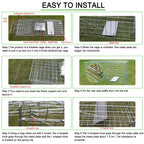 Large Live Animal Trap for Fox,42.5" X15 X17 Extra Large Animal Trap, Live Animal Traps cage for Raccoons Heavy Duty,Fox Traps for Trapping,Coyotes,Humane Catch and Release