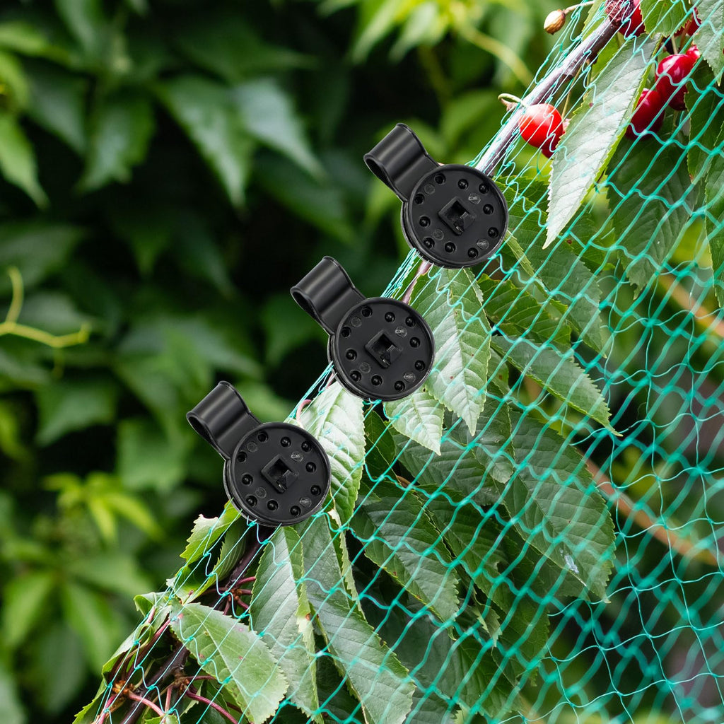 Barydat 400 Pcs Black Shade Cloth Plastic Clips Round Sunshade Net Fixing Clip Fabric Clips for Garden Anti Bird Netting Greenhouse Outdoor Agricultural Netting Fabric Accessories
