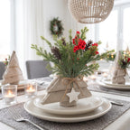 Daynight 6 Pack Artificial Christmas Pine Branches for Outdoor Decor