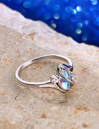 ADRAMATA 925 Sterling Silver Rings for Women Moonstone Ring Statement Size8