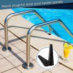 Riakrum 60 Pcs Pool Solar Panels,Repair Plugs Solar Pool Heater, Repair Kit Pools Solars Plugs for Solars Swimming Heater Panels, Black (0.25" Diameter)