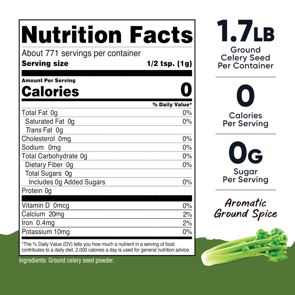 Nutricost Ground Celery Seed (1.7 Pound) Aromatic Ground Spice