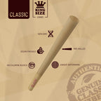 RAW Cones Classic King Size - 150 Pack - Slow Burning Pre Rolled Paper with Tips and Packing Tubes Included