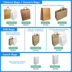 Reli. White Paper Bags | 500 Count Paper Lunch Bags