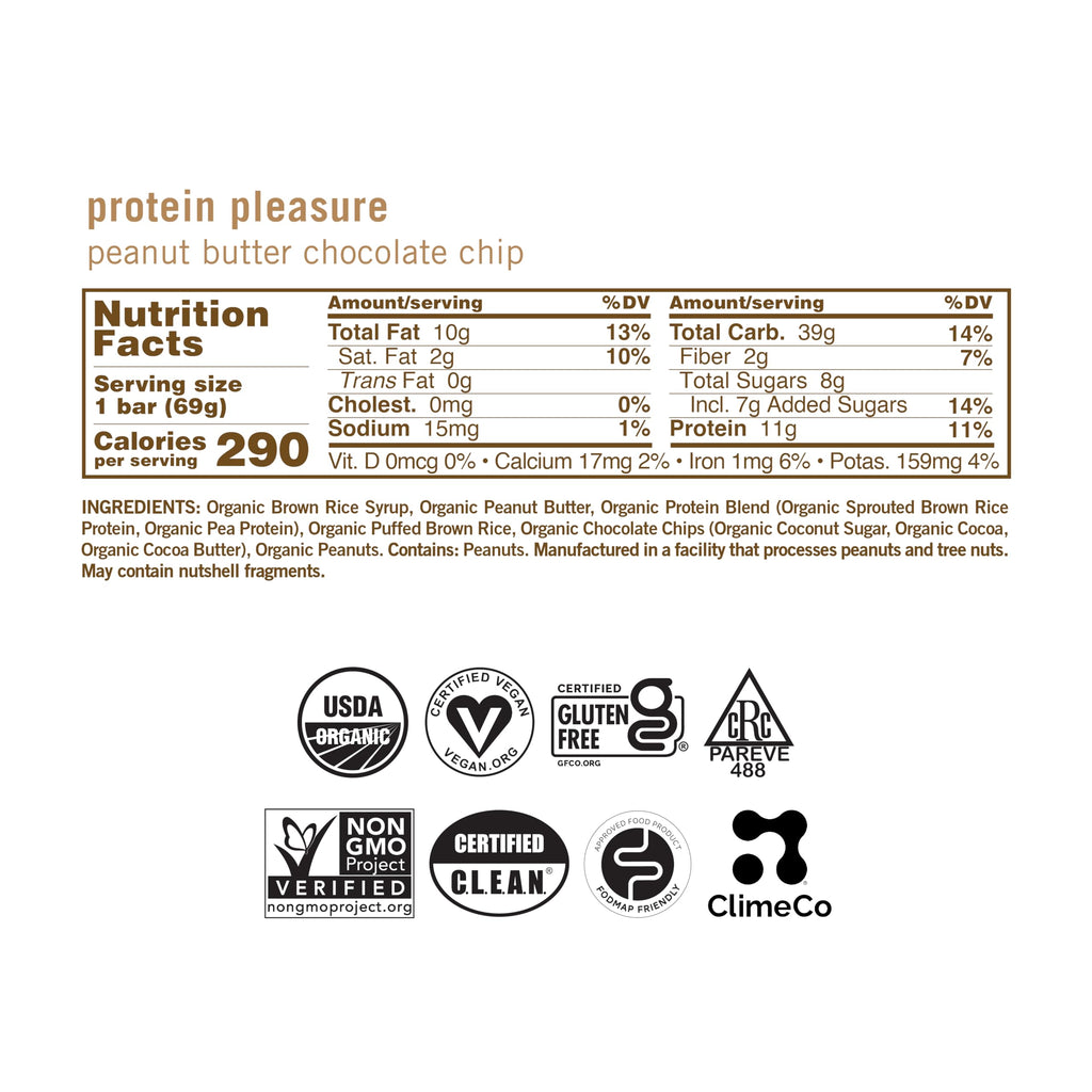 Gomacro, Macrobars Power Peanut Butter Chocolate Chip Organic, 12 Count, 2.4 Ounce