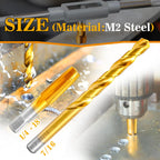 RURITKIT 1/4-18 NPT Pipe Tap and 7/16" Drill Set,M2 HSS Hand Threading Plumbing Tap Set for Plumbers Mechanics DIY Thread Cutting Tools