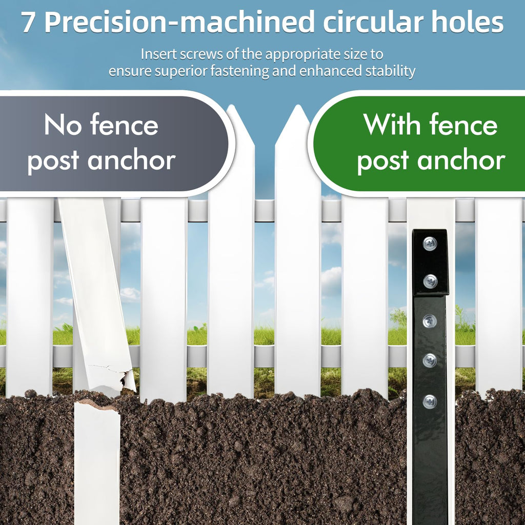 20 Pack Landscape Edging Stakes, 10" Double-Hole Steel Ground Spikes