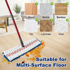 4 Pack Mop Replace Head for Ocedar Hardwood Floor'n More 3-Action Flip Mop,Mop Heads Replacements for Dry Wet Use,Chenille&Microfiber Double Sided Mop Refills,Reusable Mop Pad for Multi Surface Floor