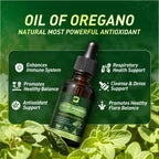 B BEWOTHS Organic Oregano Oil Drops | Oil of Oregano with Black Seed Oil, Vitamin E, 80% Carvacrol Oregano Drops for Immune, Antioxidant, Gut Detox Cleanser Support - Non-GMO, Vegan (240-day Supply)