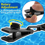 codree 36 Pcs Pool Solar Cover Reel Attachment Kit, Inground Swimming Pool Solar Cover Straps and Clips, Solar Blanket Strap Kit Including 12 Straps with Hooks, 12 Clips and 12 Touch Fastener (Black)