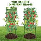 MQHUAYU 6 Pack Tomato Cage,Tomato Cage for Raised Garden Bed, 48'' Tall Tomato TrellisTriangle or Square Cages for Garden,Pots, Plant Cages & Supports（Green, Extra Bold ）