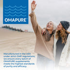 OMAPURE Fish Oil Supplements with Omega 3 Fatty Acids (3 Bottles, 120 Softgels) - High EPA, DHA, & IFOS Fish Oil Pills Support Heart & Joint Health - Burpless Fish Oil Promotes Brain Function