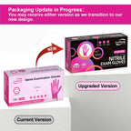 SwiftGrip Pink Gloves Powder-Free Nitrile Gloves, 100ct Box - 3-Mil, Gloves Disposable Latex Free, for Kitchen, Cleaning, Estheticians, Hair Stylist - Pink/Fuchsia(Small)