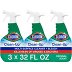 Clorox Clean-Up Multi-Surface Cleaner with Bleach, Original, Spray Bottle, 32 Fl Oz., Pack of 3
