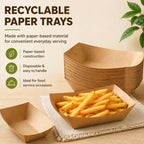 JPPSUJJ 250 Pack 3lb Paper Food Boats - Grease-Resistant Food Trays,Heavy-Duty Food Trays Disposable for Hot Dog,Hamburger,Sandwiches,Nacho,Fries,Onion Rings or Other Snacks