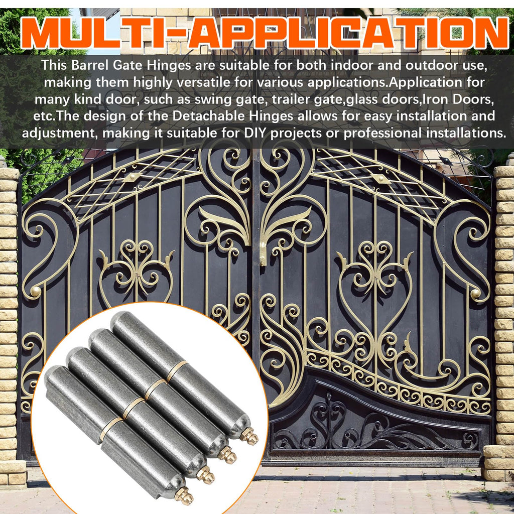 Zonon 5 Pcs 3 Inch BBQ Smoker Bullet Weld on Bullet Hinge Carbon Steel Weldable Barrel Hinges Heavy Duty for Swing Door Trailer Ramp