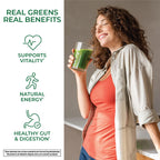 Country Farms Super Greens Power Pack, 50 Organic Super Foods, Greens Powder with Probiotics for Gut Health & Bloating Relief, Supports Energy, Unflavored & Berry, 40 Serving