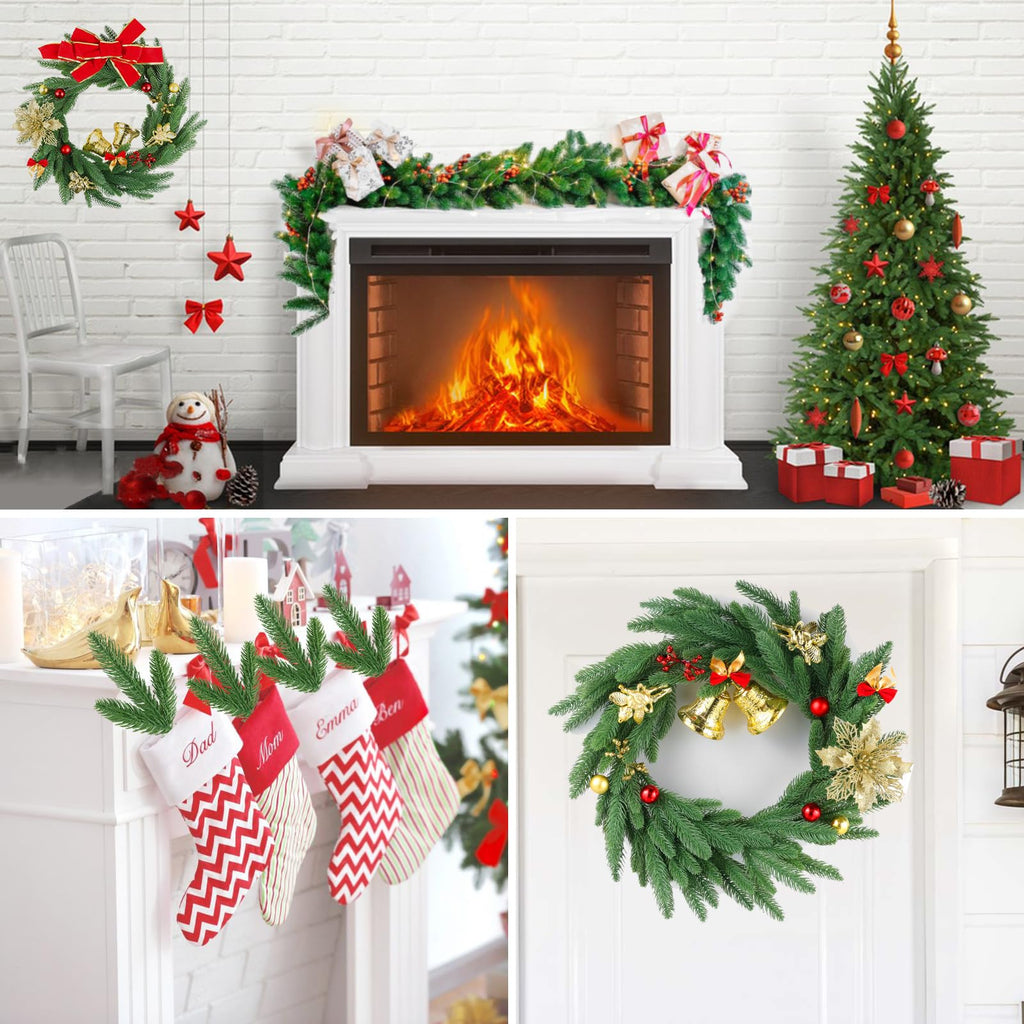 Hananona Artificial Pine Branches, 50 Pcs Christmas Greenery Stems