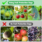180 Pcs Fruit Protection Bags for Fruit Trees, Green Fruit Netting Cover Bags 3 Size Garden Netting Bags with Drawstring Mesh Barrier Bags for Plant Flower Vegetable Fruit Organza Bags Netting