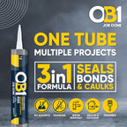 OB1 Universal Caulk Sealant & Adhesive White 10.1oz - 1 Cartridge