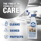 Bar Keepers Friend Stainless Steel Cleaner and Polish Spray (2 x 25.4 oz) Removes Oily Fingerprints, Hard Water Stains, Grime & Food Debris without Scratching or Dulling Appliances & Surfaces