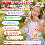 Para Cleanse for Kids & Teens, 24-in-1 Gut Health Gummies - Black Walnut, Wormwood, Clove, Pumpkin Seeds, Vitamin C, Probiotics-Gentle Gut Support, Natural Digestive Balance, Immunity, 0 Sugar, 60cts