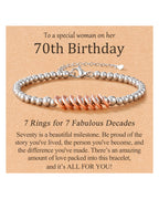 70th Birthday Gifts for Women Her, Happy 70th Birthday Bracelet Decorations