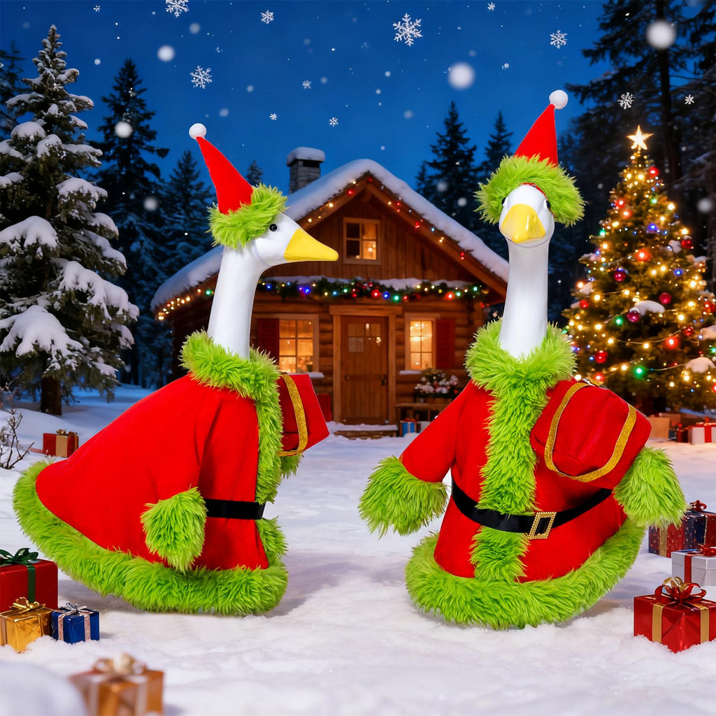 Porch Goose Christmas Outfit for 23" Lawn Goose Porch
