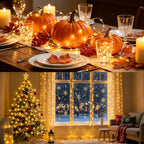 2 Pack Fairy String Lights Plug in Twinkle Lights with Remote for Bedroom