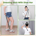 Compression Sock Aid Device - Sock Aids for Compression Stocking - Helper Device for Putting on Hosiery -with Replaceable Dressing Stick