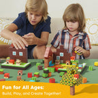 Dufvrpe Magnetic Blocks - 100PCS Idyllic Farm - 1" Creative Magnetic Building Cubes Set for Kids Ages 4-8