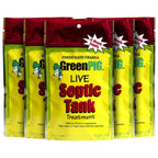 Green Pig Septic Tank Treatment Packets – Septic-Safe Enzyme Treatment for Preventative Maintenance, Helps Prevent Clogs & Odors, 5-Year Supply (20 Packets)