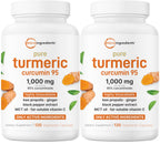 Micro Ingredients Turmeric Curcumin Supplement 1,000mg, 240 Veggie Capsules | 95% Curcuminoids with Bee Propolis, MCT Oil, Vitamin C & Black Pepper | Enhanced Absorption | Vegan, Non-GMO, Filler Free