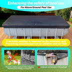 SIHAIAN 10x20Ft Rectangular Pool Cover with Side Storage for Oval and Rectangular Above Ground Pool, One-Piece Solar Oval Pool Cover, Preventing Waterlogging, UV and Weather Resistant WP:10000kPa+