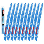 Wood Pruning Reciprocating Saw Blades 9 Inch Sawzall Blades for Trees High Carbon Steel Pruning Blade for Reciprocating Saw (10 Pack/5TPI)