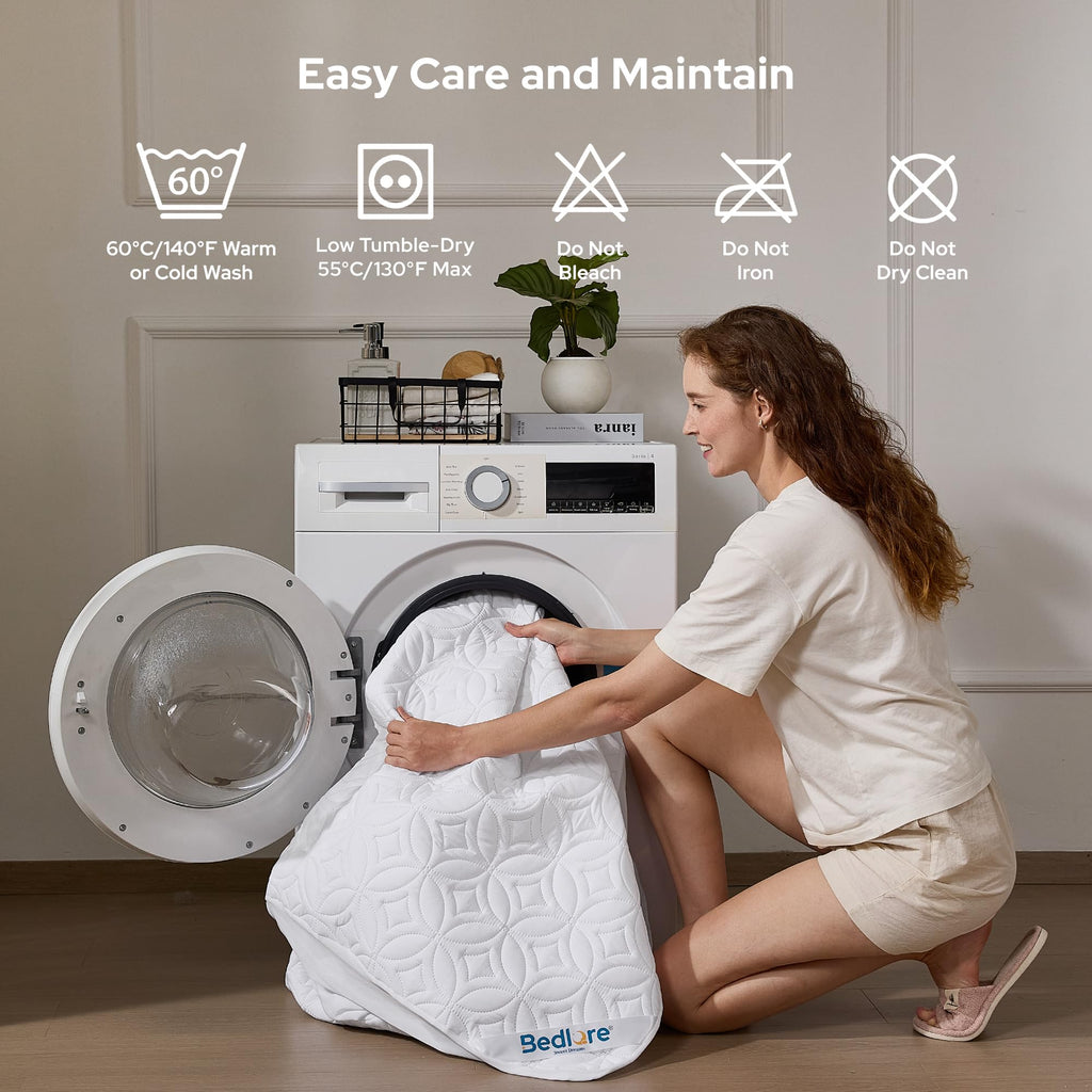 BEDLORE Waterproof Mattress Protector, Full Size Mattress Pad