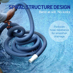 BEWAVE Pool Vacuum Hose, Above/In Ground Manual Heavy Duty Swimming Pool Hose with Swivel Cuff, 1-1/2 In x 30 Ft