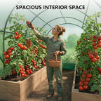 10×7×7 FT Greenhouses for Outdoors Heavy Duty, Large Walk in Green Houses for Outside with 6 Ventilated Mesh Windows & Roll-up Door & Reinforced Frame
