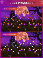 6 Pack Halloween Decorations Outdoor Solar Firefly Lights Orange Purple