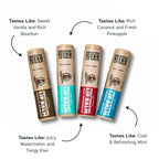 Dr. Squatch Natural Lip Balm for Men – Men’s Lip Care for Dry, Chapped Lips – Coconut Oil, Shea Butter & Beeswax – Original Squatch, Vanilla Bourbon, Coconut Cove, Wild Watermelon (0.25 oz, 4 Pack)