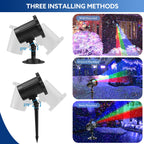 Outdoor RGB Laser Projector Lights 3 Color Starry Sky Firefly Effect
