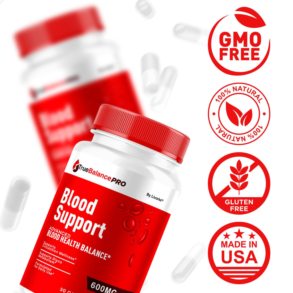 (2 Pack) True Balance Blood Support Pro Glycogen Capsules Maximum Strength, TrueBalancePro Pills Supplement Multivitamin All Natural Advanced Formula Daily Health & Wellness, 60 Capsules for 3 Months