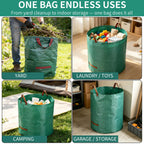 Maziloxe 3Pack 72Gal Tear-Resistant Reusable Yard Waste Bags with Gloves