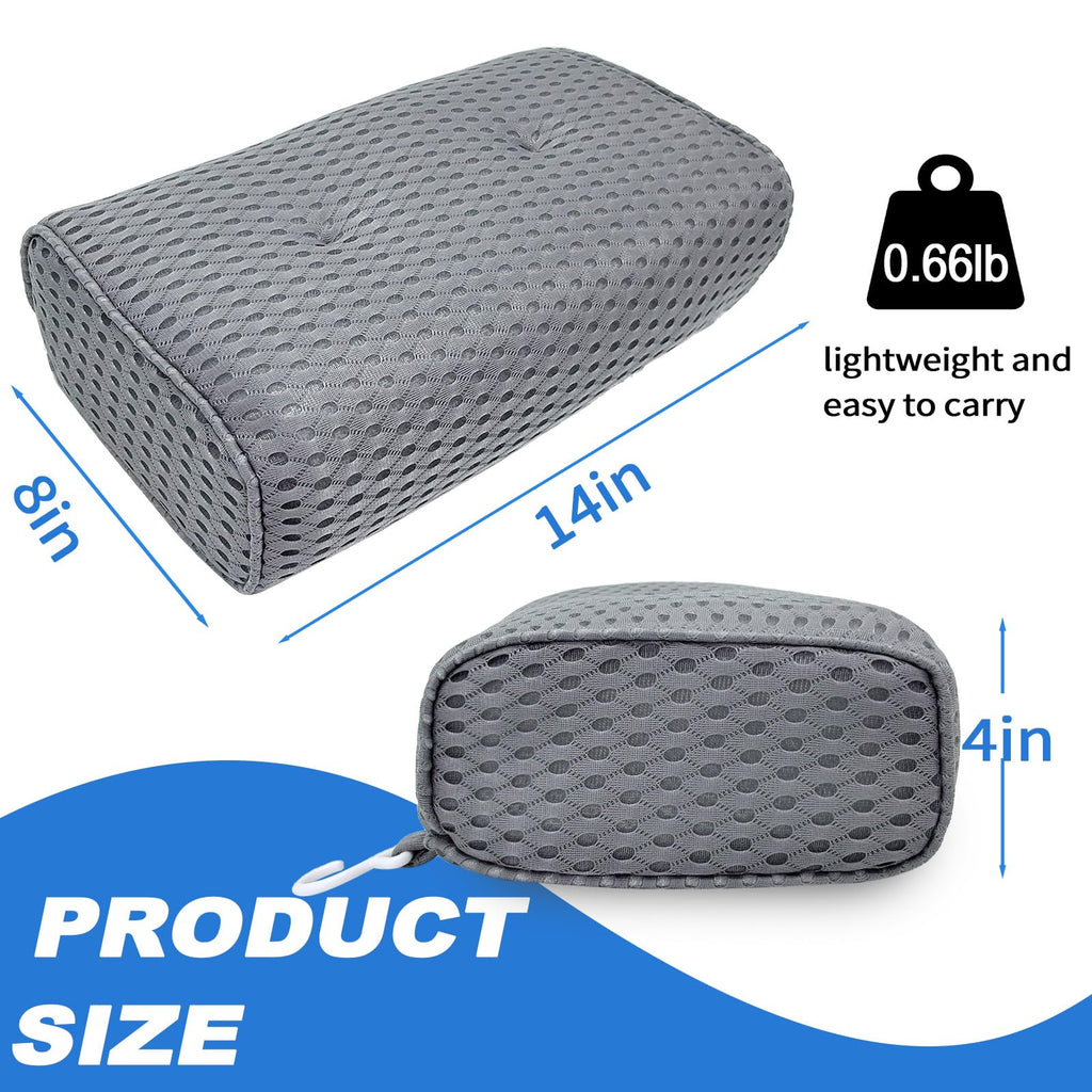REEZEIVI Sauna Headrest Pillow, 4D Air Mesh Quick Drying and Washable Sauna Pillow Sauna Neck Rest Sauna Accessory,Grey